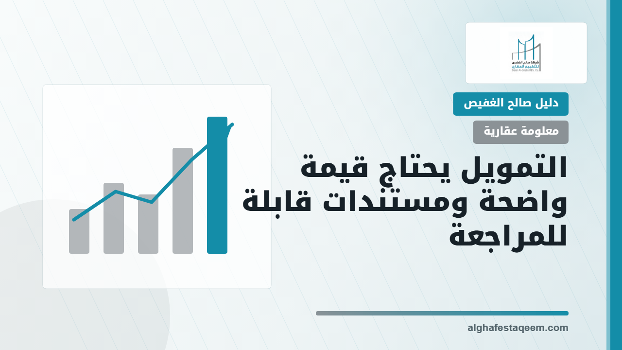 تقييم عقاري لغرض التمويل قبل تقديم ملف التمويل